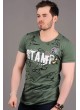 Stamp Baskılı Yeşil T-shirt