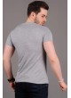 Yaprak Kabartma Gri T-shirt