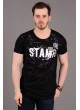 Stamp Baskılı Siyah T-shirt