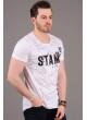 Stamp Baskılı Beyaz T-shirt