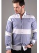 Beyaz Şeritli Lacivert Gömlek