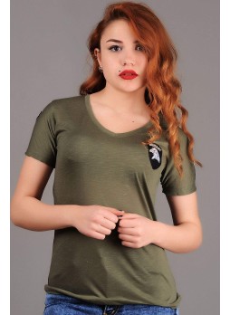 Kartal Armalı Haki T-shirt
