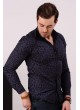Desenli Lacivert Gömlek 