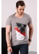 Ön Baskılı Füme T-shirt