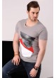 Ön Baskılı Füme T-shirt