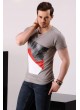 Ön Baskılı Füme T-shirt