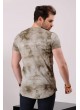 Armalı Desenli Haki T-shirt