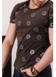 Yıldız Baskılı Haki T-shirt