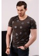 Yıldız Baskılı Haki T-shirt