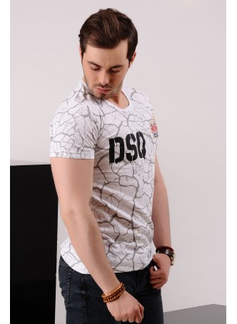Baskılı Armalı Beyaz T-shirt