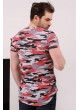 Fermuar Detay Kamuflaj T-shirt