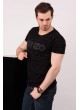 Desenli Siyah T-shirt