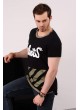 White Baskılı Siyah T-shirt