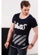 White Baskılı Lacivert T-shirt