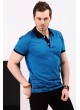 Martılı Polo Yaka Mavi T-shirt
