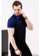 Mavi Püskürtme Polo Yaka Lacivert T-shirt