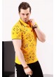 Yıldız Desenli Sarı Polo Yaka T-shirt