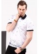 Martılı Polo Yaka Beyaz T-shirt