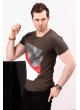 Baskılı Haki T-shirt