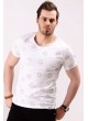 Yıldız Baskılı Beyaz T-shirt