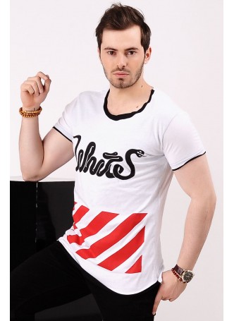 Baskılı Beyaz T-Shirt
