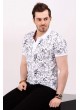 Desenli Polo Yaka Beyaz T-shirt