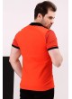 Püskürtme Desenli Turuncu T-shirt