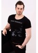 Kamuflaj Tırtık Detay Siyah T-shirt