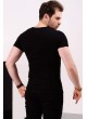 Kamuflaj Tırtık Detay Siyah T-shirt