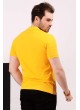 Altıgen Desenli Sarı Polo Yaka T-shirt