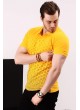 Altıgen Desenli Sarı Polo Yaka T-shirt