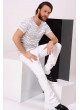 Desenli T-shirt Beyaz