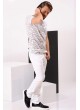 Desenli T-shirt Beyaz