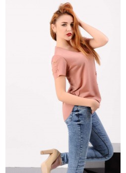Gül Kurusu Renkli T-shirt