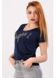 Super Taşlı Lacivert T-shirt