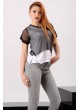 Siyah Fileli Beyaz T-shirt