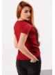 Ön Pullu Kırmızı T-shirt