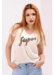 Super Taşlı Beyaz T-shirt