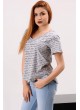 Arka Uzun Yazılı Gri T-shirt