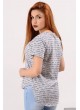 Arka Uzun Yazılı Gri T-shirt