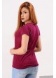 Süper Taşlı Mürdüm T-shirt