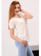 Taşlı Beyaz T-shirt