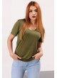 V Yaka Yeşil T-shirt