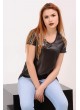 Simli Siyah T-shirt