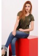 Tırtıklı Yeşil T-shirt
