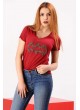 Batman Taşlı Kırmızı T-shirt