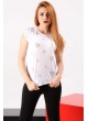 Kalp Baskılı Beyaz T-shirt
