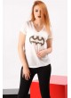 Batman Taşlı Beyaz T-shirt