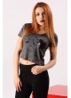 Pullu Cep Kısa Füme T-shirt