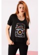 Vosvos İşlemeli Siyah T-shirt